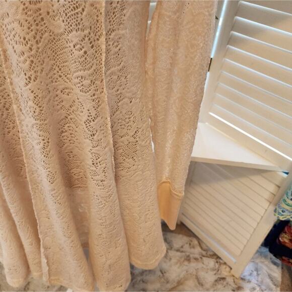 FREE PEOPLE NEW IVORY KNIT NEW DRESS SIZE LARGE - Picture 4 of 10